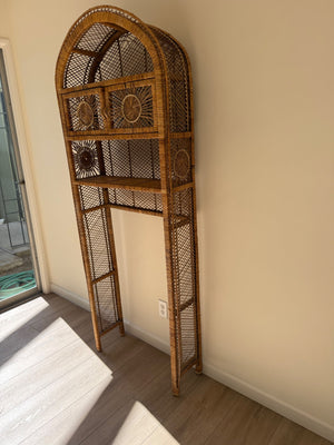 Vintage Rattan bathroom storage 74 x 9 x 28