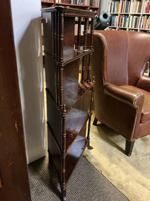 Mahogany Corner Tiered Etagere Bookshelf 50x23