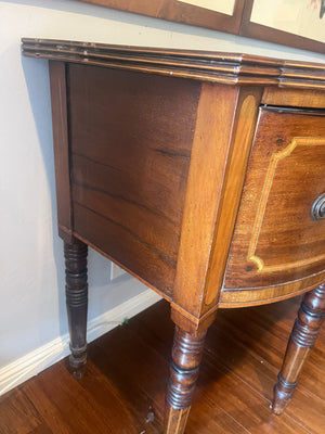 Serpentine Sideboard with Satinwood Inlay, c. 1940 36.5" H x 60" w x 23"D