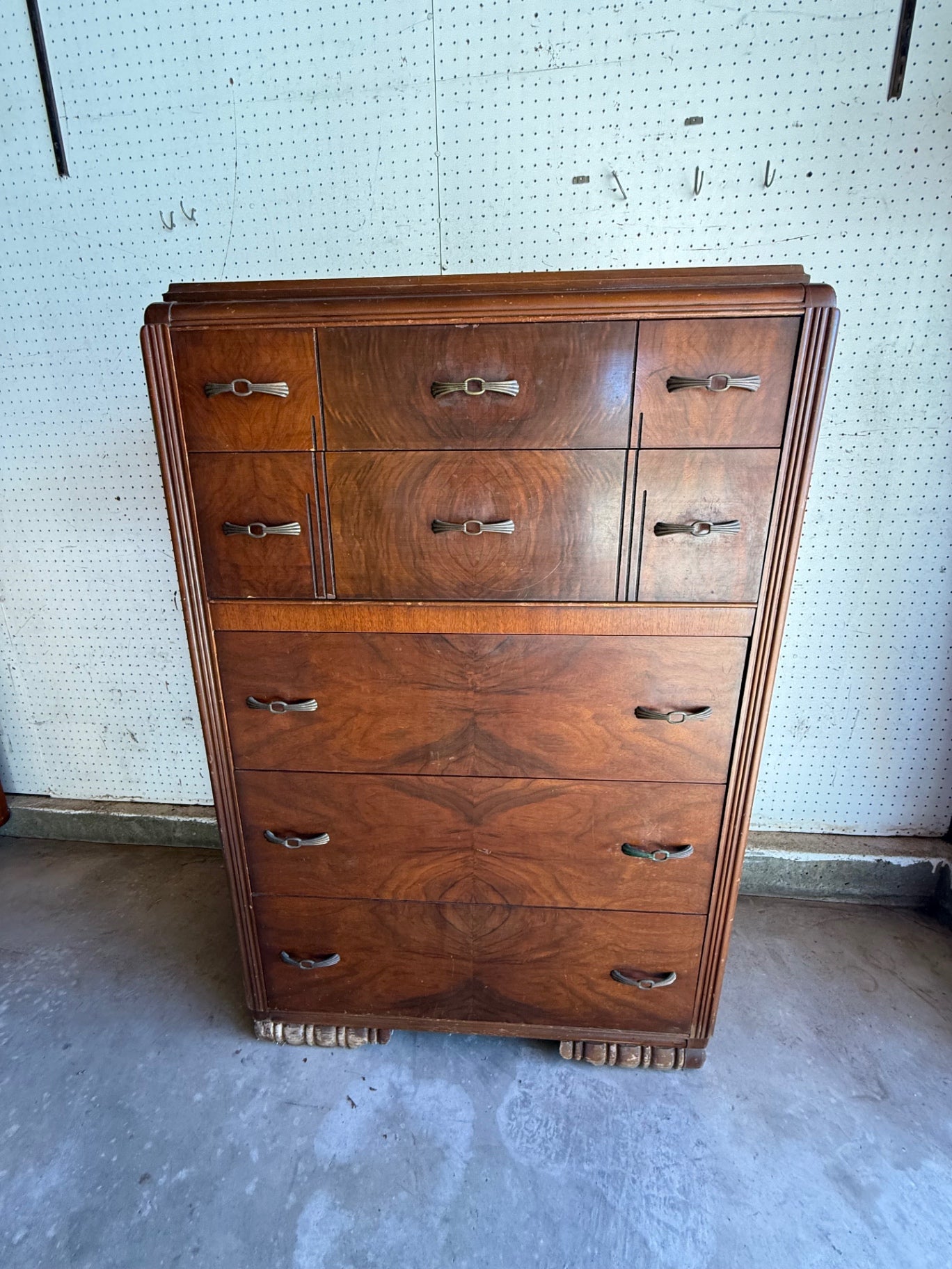 Mid-Century 1970 Wooden Dresser 48 x 17 x 32