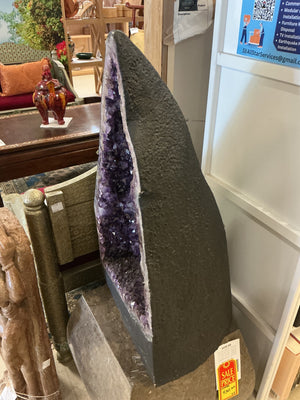 Brazilian Amethyst Cathedral Crystal Geode – 26.5" H, 52 lbs