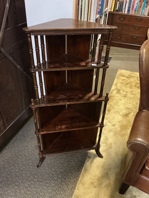 Mahogany Corner Tiered Etagere Bookshelf 50x23