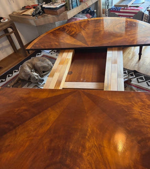 Kindel Federal / Hepplewhite Style Dining Table with Two Leaves, 60" (Seats 8–10)