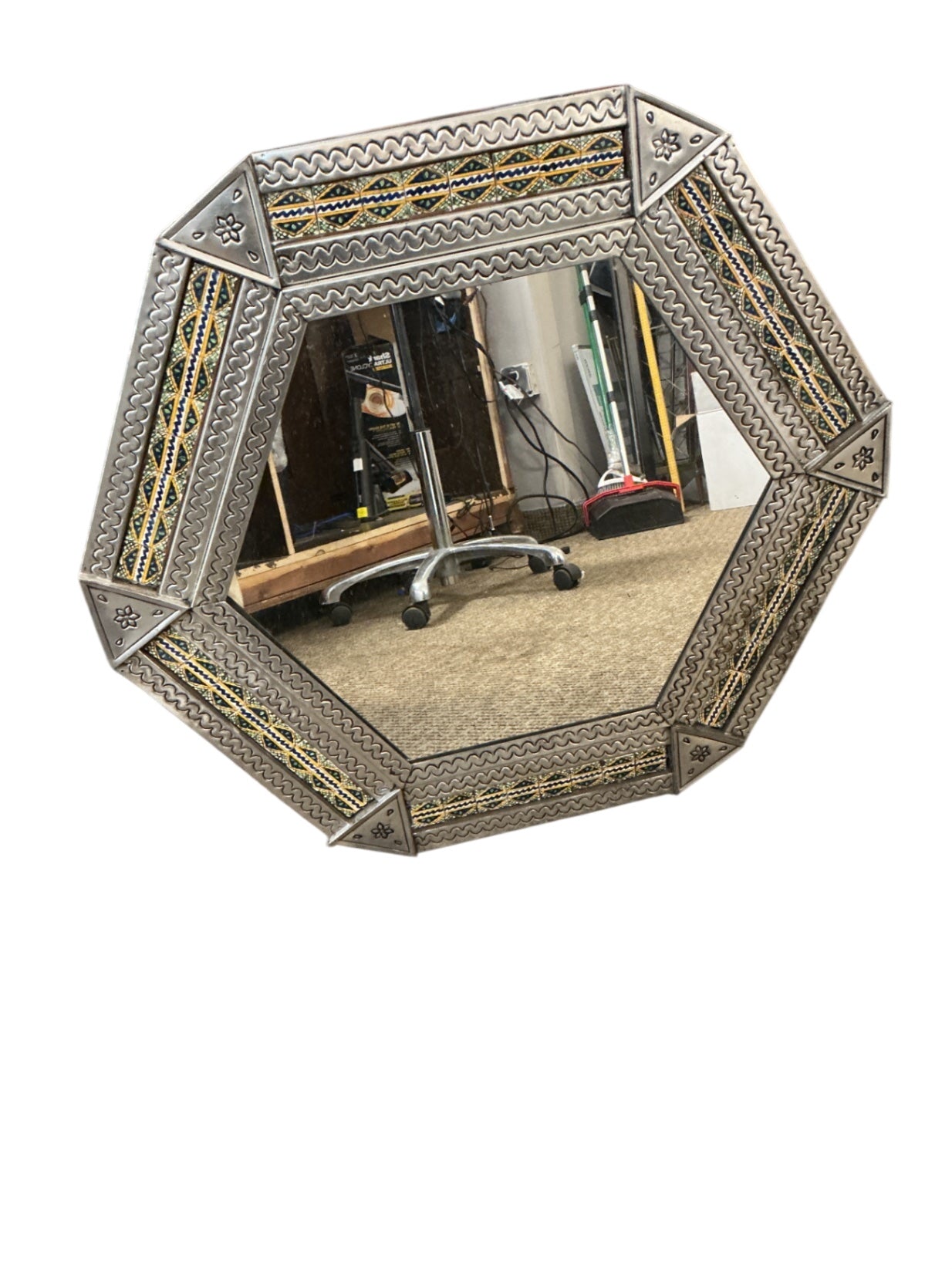 Moroccan Hexagonal Mirror 26 x 26