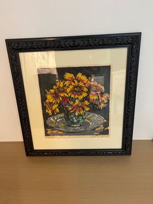 Hugo Noske "Calliopsis" Painting 19x18