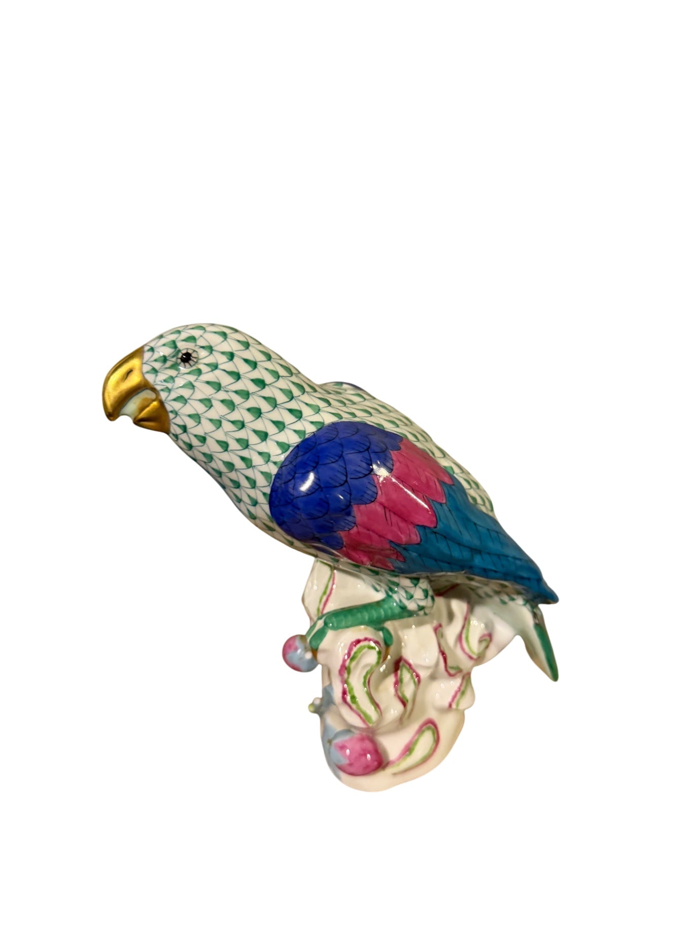 Herend Hungary Hand-Painted Porcelain Parrot Figurine – Model 5031
