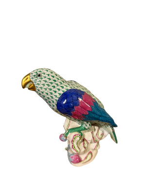 Herend Hungary Hand-Painted Porcelain Parrot Figurine – Model 5031