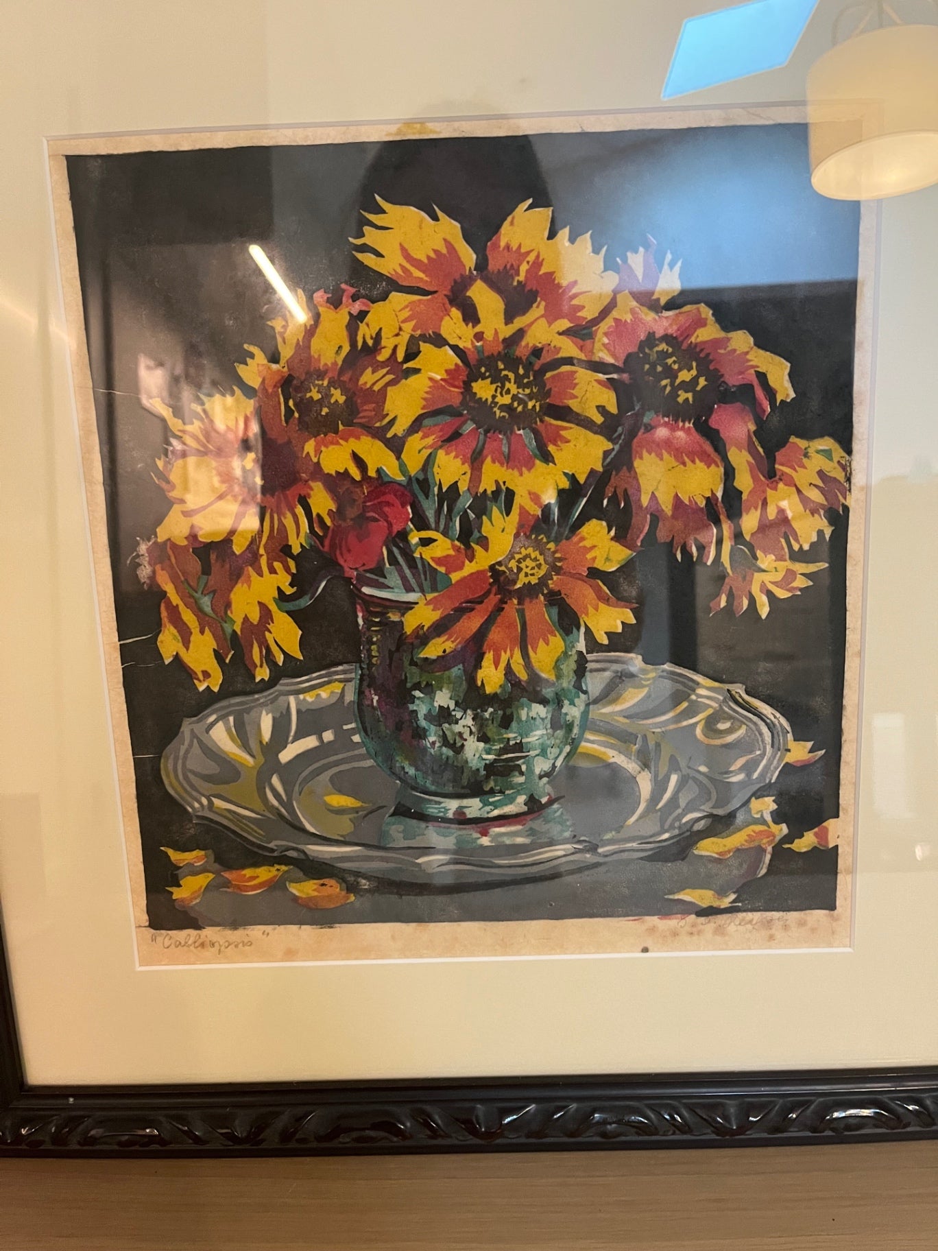 Hugo Noske "Calliopsis" Painting 19x18
