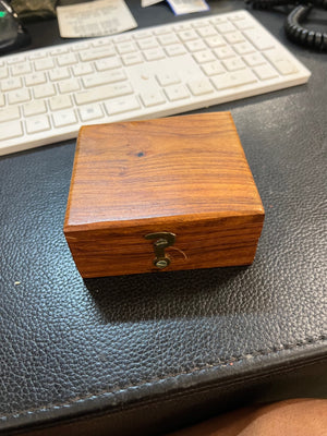 Stanley London Cast Brass Pocket Sundial & Compass In Wooden Box