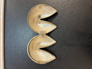 Metal Fortune Cookie Hinged Trinket Box