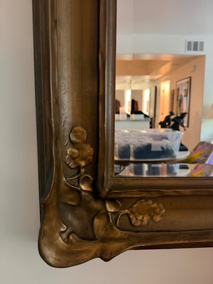 Art Nouveau 1940's Gilt Wood Mirror 45x39