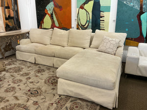 Elizabeth Dow Fabrics Custom Sectional Sofa With Chaise 42' D x 10.5 L  with 84" chaise
