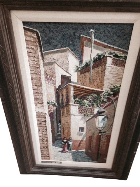 Jack Dudley (American, 1918-1996) "Callejon Del Beso" Street/Alley of the Kiss Guanajato, Mexico 20 1/2" x 32 1/2
