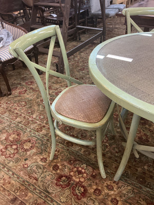 166-  Farmhouse Dining Table + 4 Chairs  (40" x 31")