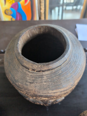  Textured Wood Vases (set of 3)