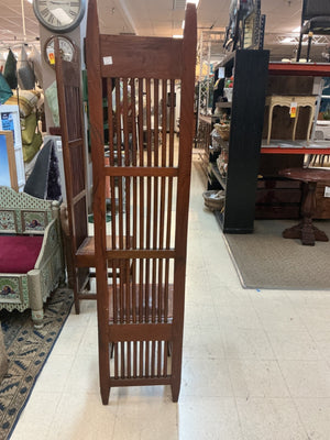 183- Arts & Crafts / Mission influence Tall Slatted Backs Chairs (pair) 72"H