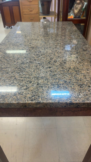 Iron Console Table with Granite Stone Top – 35” x 37”