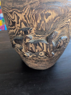  Textured Wood Vases (set of 3)
