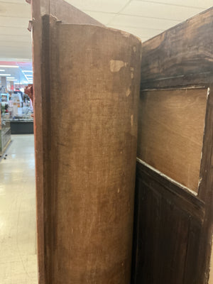 Antique Red Painted Corner Cabinet
