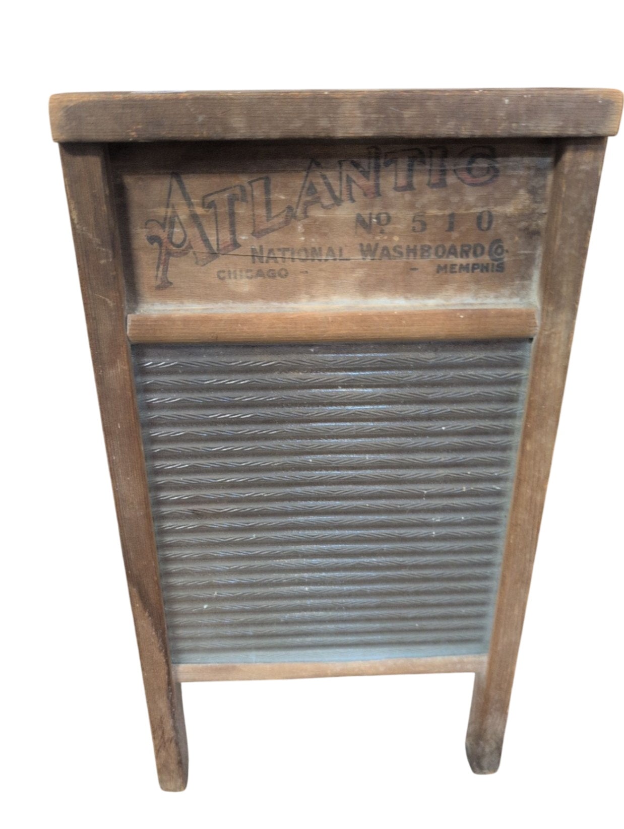 Atlantic Antique Glass Washboard