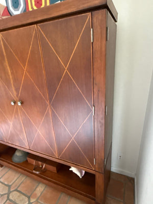 Inlaid Walnut Media Cabinnet