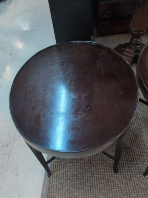 Barbara Barry Oval Baker Mahogany End Tables 29x24x23 (Pair)