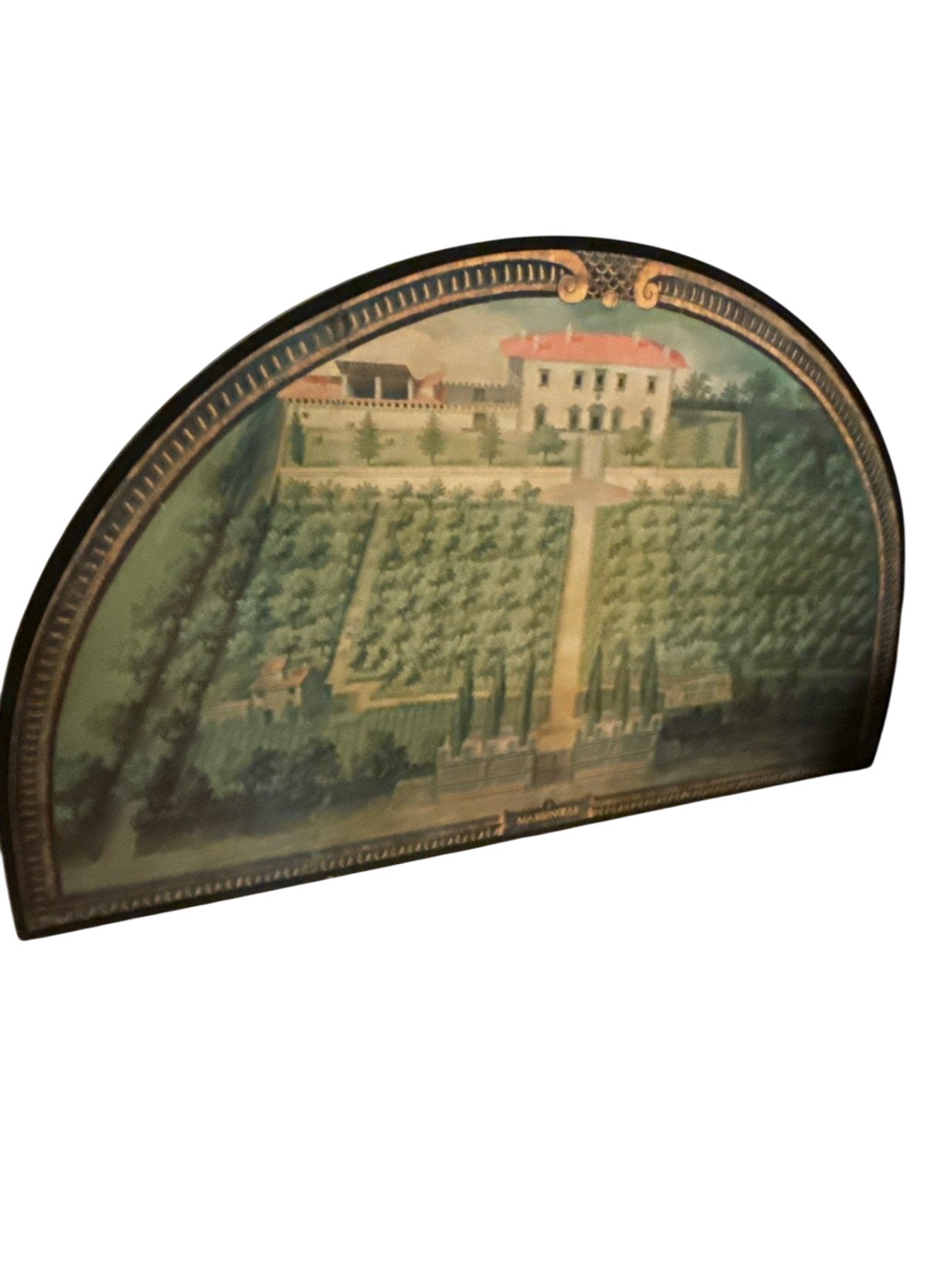 Vintage Ballard Designs Villa di Marignolle Tuscan Villa, Demi Lune Painting Reproduction **Dicounted**