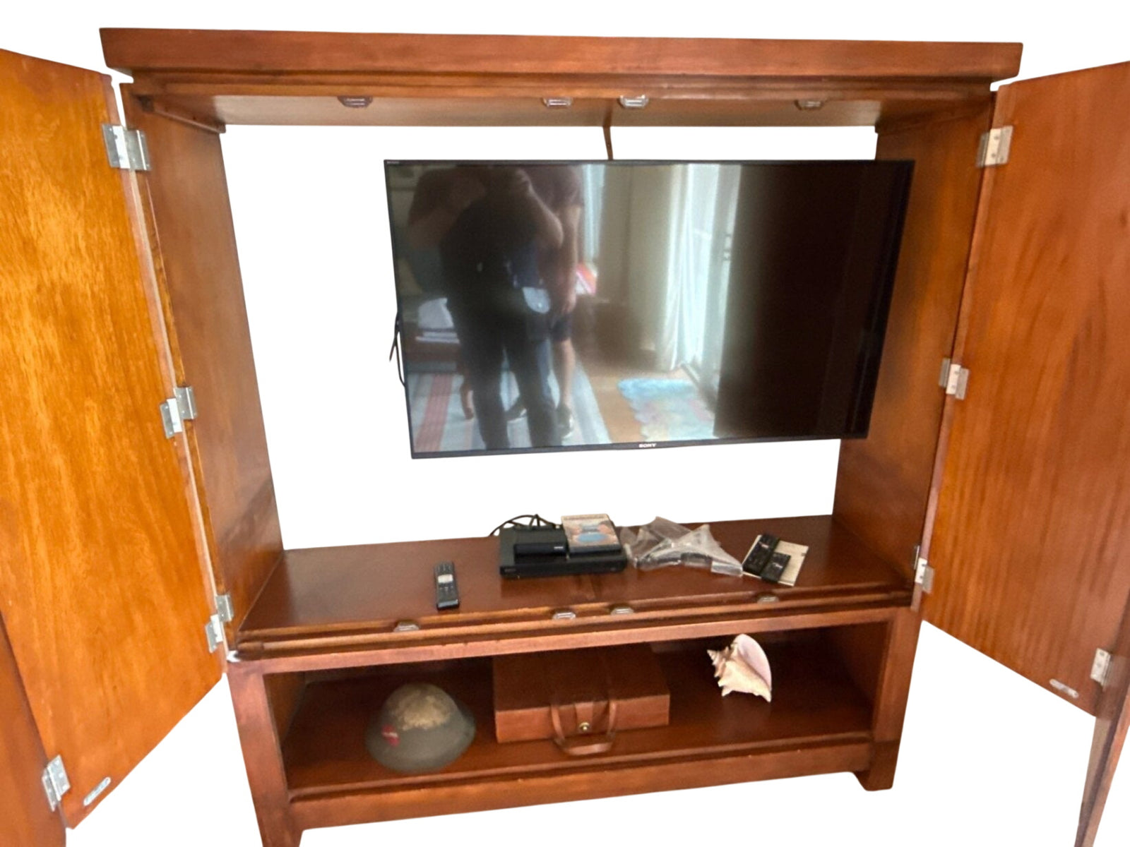 Inlaid Walnut Media Cabinnet