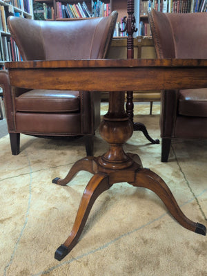 Leather-Top Tilt-Top Table - 36 W x 25 H