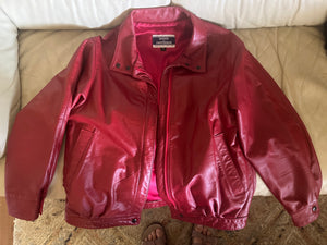 Vintage Red leather jacket Breier of Amsterdam Size 10