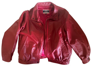 Breier of Amsterdam Red Leather Jacket Size 10