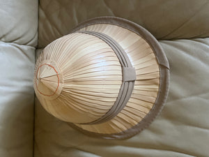 Vintage conical bamboo sun hat tapoo hawes 13”
