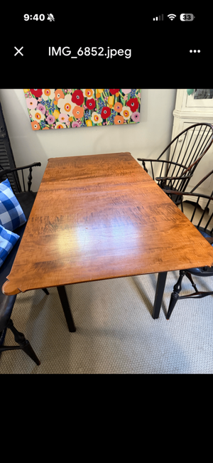 D R Dimes Tiger Maple Dining Table 35x72x30 