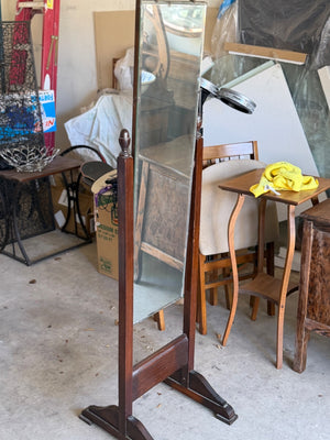 Vintage Cheval Standing Mirror 14 1/2x 57”