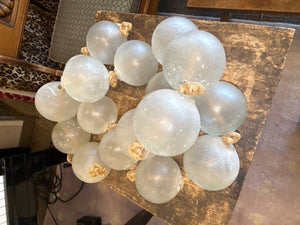 Weathered Glass Fishing Floats on Knotted Hemp Rope