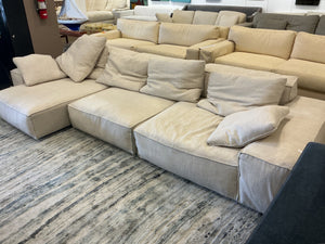 Living Divani Italian Sofa with Chaise 140” x 48”