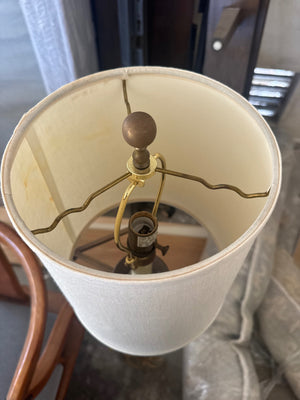 Visual comfort style swing arm floor lamp, aged brass