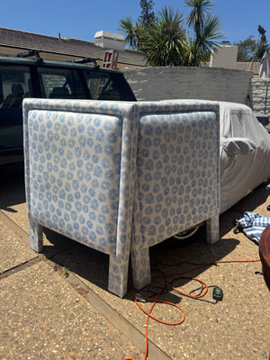 Matching Twin Headboards with Custom Schumacher Fabric,  (each)42” x 52”