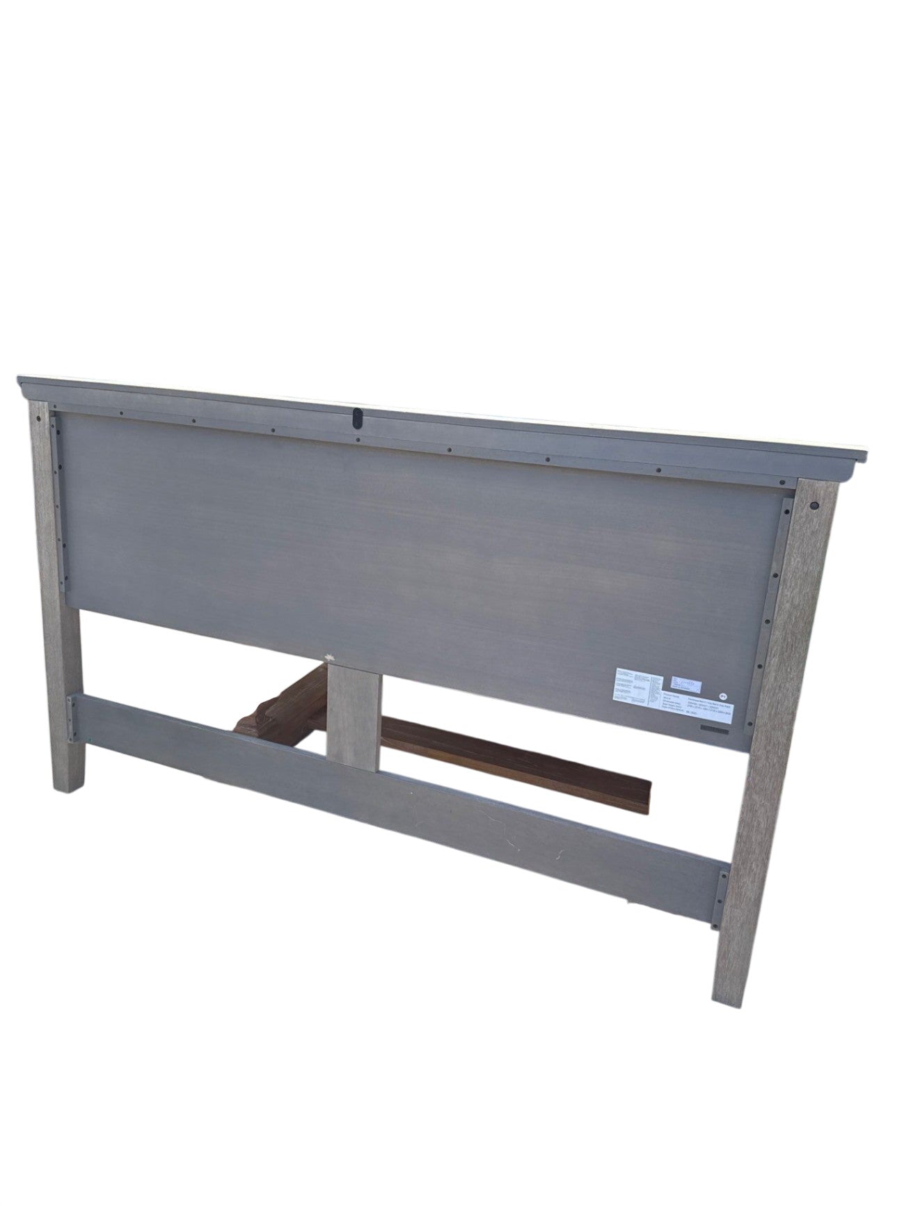 Williams Sonoma Farmhouse King Bed in Gray Wash (No Bedding)