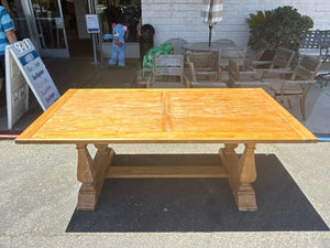 Solid Wood Trestle Dining Table, 81 x 32 in (With two leaves)