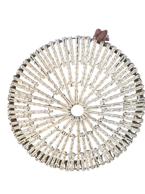 Round Woven Bamboo Sunburst Wall Art, 30 in