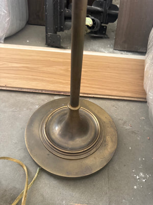 Visual comfort style swing arm floor lamp, aged brass