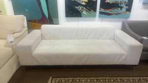 White Leather Sofa – 88"