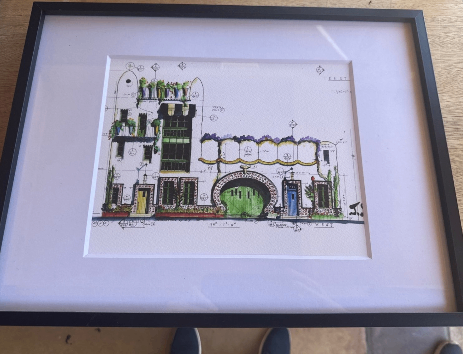 Jeff Shelton 'El Zapato' Signed Framed Giclée Print, 12 x 16
