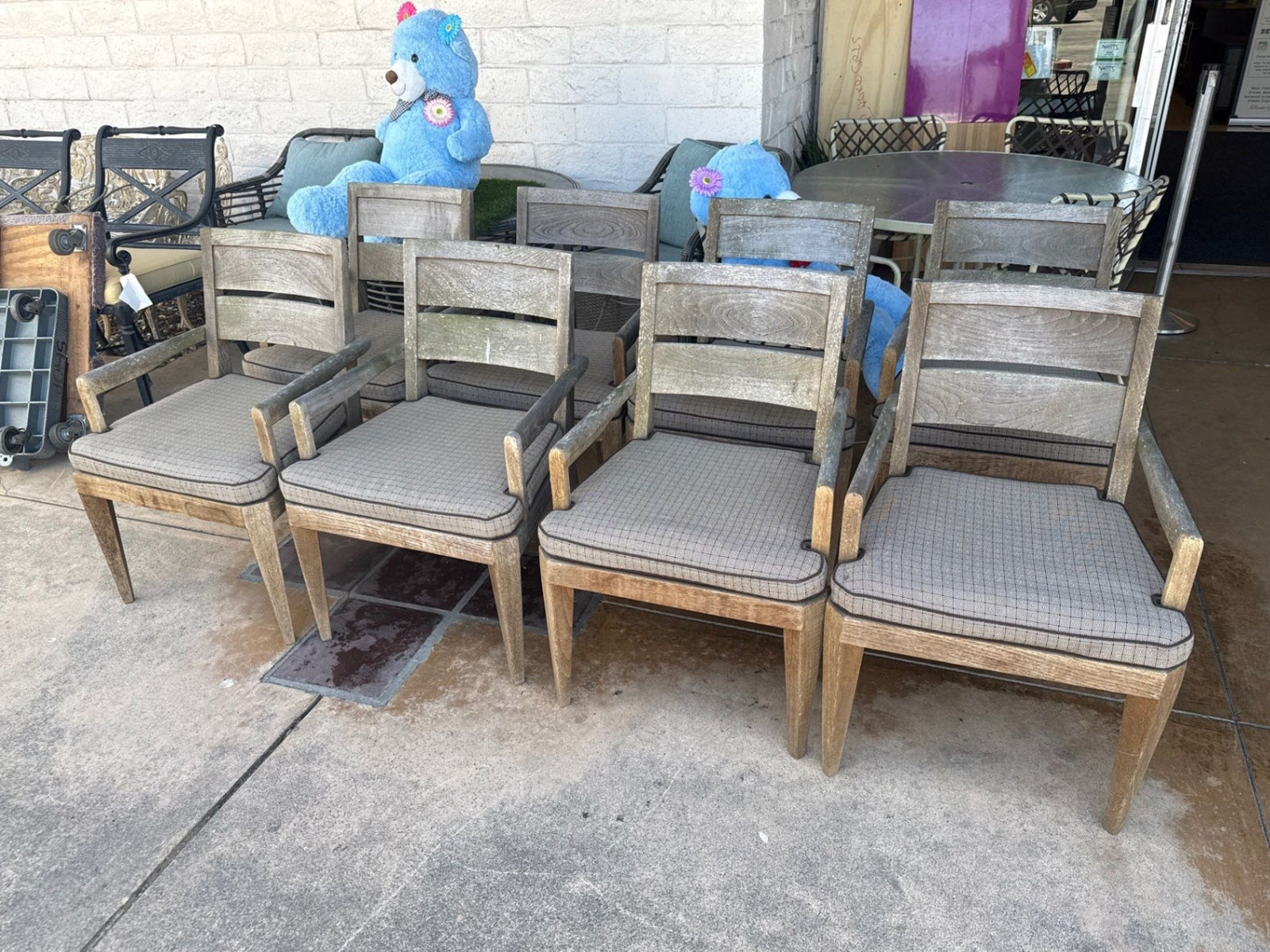 Set of Eight David Sutherland Teak Dining Chairs for Restoration Hardware