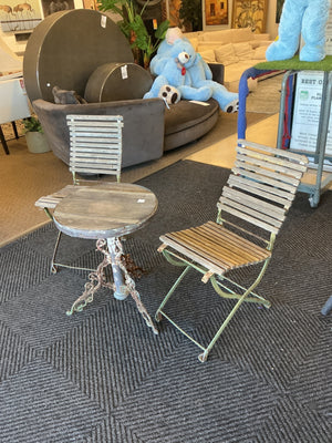 Wrought Iron Garden Table + 2 Chairs