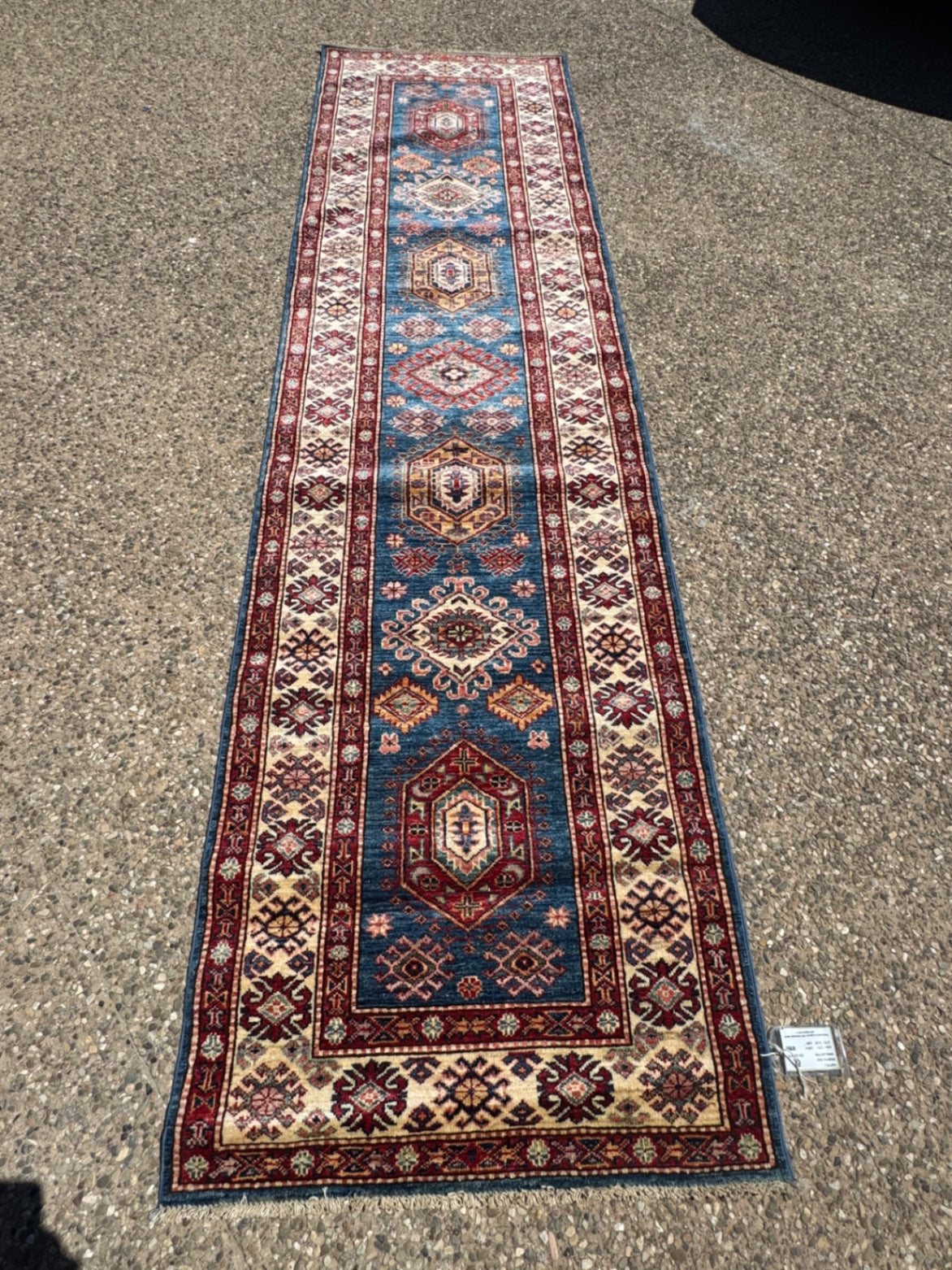 Wool on Cotton Turkish Runner  Rug, 33 1/4" x 10' 3"