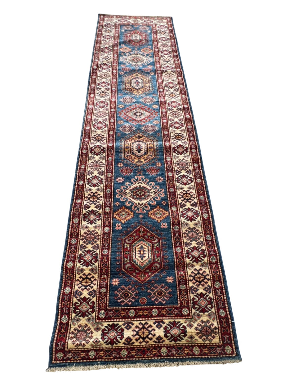 Wool on Cotton Turkish Rug, 33 1/4" x 10' 3"
