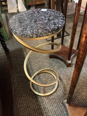 Stone Top Spiral Side Tables (pair) 36 x 12