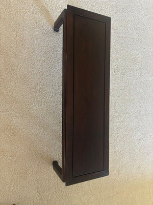 Asian Ming Style Dark Wood Coffee Table, 60"L x 18"W x 16"H
